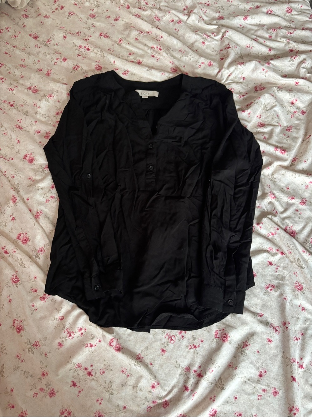 Black Loft Long Sleeve Blouse